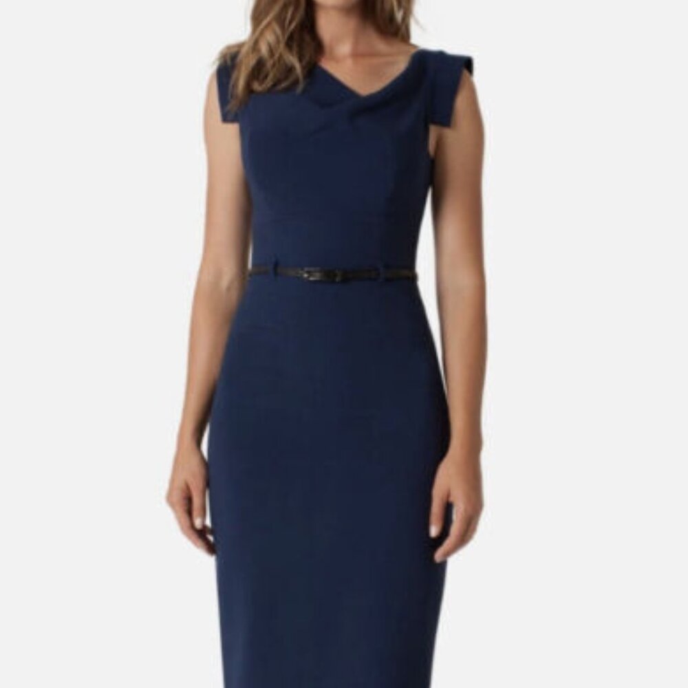 Black Halo Navy Jackie O Dress